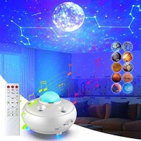 Star Projector Galaxy Projector Night Light With 12 Constellations And 10 Planets Galaxy Light Projector With Bluetooth Music S