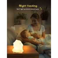 Chwares Night Light For Kids Dinosaur Nursery Night Lights With Battery 7 Color Table Lamp Room Decor Usb Rechargeable Cute