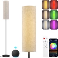 Rgb Smart Led Floor Lamps For Living Room Compatible With Alexa Google Home 69 Tall Modern Standing Lamp For Bedroom With R