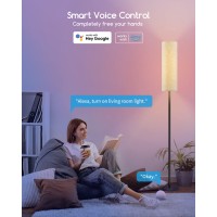 Rgb Smart Led Floor Lamps For Living Room Compatible With Alexa Google Home 69 Tall Modern Standing Lamp For Bedroom With R