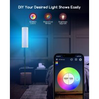 Rgb Smart Led Floor Lamps For Living Room Compatible With Alexa Google Home 69 Tall Modern Standing Lamp For Bedroom With R