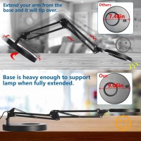 10X Magnifying Glass With Light Hitti 1800 Lumens Stepless Dimmable 3 Color Modes 42 Real Glass Lens Led Magnifying Desk La