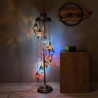 Asylove Turkish Lamp 9 Globe Mosaic Floor Lamp Mosaic Standing Lamp 9 Globe Mosaic Moroccan Lamps Floor Lamp For Decorative Hom