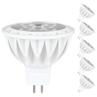 Baoming Mr16 Led Bulb 5W, 50 Watt Mr16 Halogen Equivalent, Not-Dimmable 2700K Soft Warm White,12V Low Voltage, Landscape Lighting/Track Lighting, Gu5.3 Base 38 Light 6-Pack