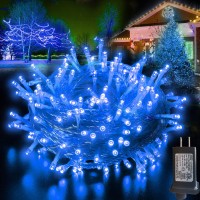 Warm White String Lights Outdoor Christmas Decoration, 66Ft 200 Led Christmas Lights Plug In, Indoor Connectable 8 Modes Clear Wire Twinkle Fairy String Lights For Xmas Tree Bedroom Holiday Party