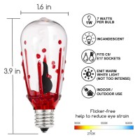 Abeja Christmas Flicker Flame Light Bulbs Edison Replacement Light Bulbs With Flame And Blood And Tears 1 Watt E17 Screw Base