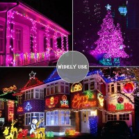 66Ft 200 Led Pink String Lights, Pink Christmas Lights Plug In, Indoor Outdoor Connectable 8 Modes Clear Wire Twinkle Fairy String Lights For Xmas Tree Wedding Bedroom Valentine'S Day Party