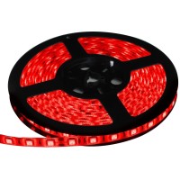 Hauty Waterproof Red Led Strip Light, 16Ft/5M Smd5050 300 Leds Dc12V Flexible Cuttable Led Tape (No 12V Power Plug/Adapter)