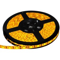 Hauty Waterproof Yellow Led Strip Light, 16Ft/5M Smd5050 300 Leds Dc12V Flexible Cuttable Led Tape (No 12V Power Plug/Adapter)