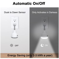 Dekeliy Plug In Motion Sensor Night Light Indoor Pir Infrared Motionactivated Led Night Light For Ac Outlet Dusk To Dawn Senso