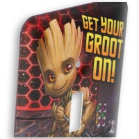 Marvel Groot Metal Light Switch Plate Groot Switch Plate Decoration For Bedroom Or Man Cave Get Your Groot On