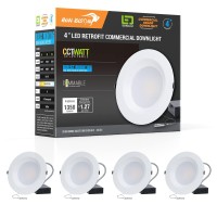 4 Inch Recessed Led Commercial Downlight With Jbox Wattage Adjustable 91215W 3 Color Selectable 3000K5000K 120277V 010V