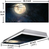 Lorougei Fluorescent Light Covers For Classroom Office-Night Sky Pattern-Light Filters Ceiling Led Ceiling Light Covers-2Ft X 4Ft Drop Ceiling Fluorescent Decorative,Dark Blue