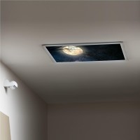 Lorougei Fluorescent Light Covers For Classroom Office-Night Sky Pattern-Light Filters Ceiling Led Ceiling Light Covers-2Ft X 4Ft Drop Ceiling Fluorescent Decorative,Dark Blue