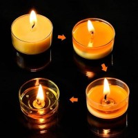 16Pcs Pure Beeswax Tealight Candles Natural Scent Clear Cup