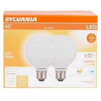 Sylvania (Case Of 6 Bulbs) Led G25 Glass Globe 40 Watt Equivalent Soft White Dimmable