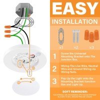 Jullison 4 Inch Field Selectable 5Cct Led Motion Sensor Ceiling Light, 120V Wired Closet Light, 10 Watts, 600Lm, Cri80+, Non-Dimmable, Etl Certified, Wet Location, Round/White, 4 Packs