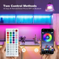 Zyzykeji Led Lights For Bedroom 100Ft (2 Rolls Of 50Ft), Music Sync Color Changing Led Strip Lights, Remote And App Control 5050 Rgb Led Light Strip, Led Lights For Room Party