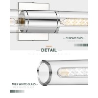 Metwet Bathroom Vanity Light Fixtures Chrome Wall Lights In Clear Glass Indoor Wall Sconce Modern Wall Light Up And Down Wall