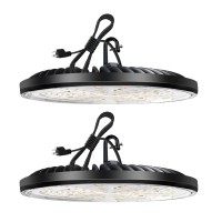 Bulbeats 320W Ufo Led High Bay Light 45000Lm (Eqv.1200W Mh) High Bay Led Light,5000K Daylight Ufo Led Light, Plug And Play High Bay Light Suit For 30-42Ft Barn/Warehouse-2Pack