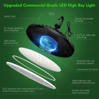 Bulbeats 320W Ufo Led High Bay Light 45000Lm (Eqv.1200W Mh) High Bay Led Light,5000K Daylight Ufo Led Light, Plug And Play High Bay Light Suit For 30-42Ft Barn/Warehouse-2Pack