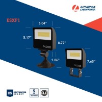 The Lithonia Lighting ESXF LED allinone floodlight gives you the precise illumination you want whenever and wherever ESXF delivers easy access to adjustable lumen output color switching and a selectable photocell so you always have the luminaire you need 