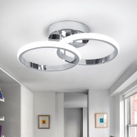 Caneoe Round Modern Led Ceiling Light Fixtures 6000K Cool White Hallway Light Fixtures Ceiling Bathroom Close To Ceiling Light