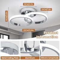 Caneoe Round Modern Led Ceiling Light Fixtures 6000K Cool White Hallway Light Fixtures Ceiling Bathroom Close To Ceiling Light