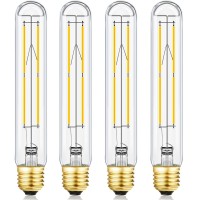 T10 Led Bulb 8W Dimmable E26 Base Tubular Light Bulb 4000K Daylight White 75W Equivalent 800Lm T10 Bulb For Rustic Pendant Wall