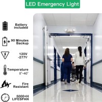 Ostek 4 Pack Led Emergency Exit Lighting Fixtures With Two Heads, Us Standard Adjustable Integrated Led Emergency Light With Battery Backup, Ul 924 Qualified