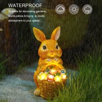 Pohabery Outdoor Garden Solar Rabbit Light Statues Rabbit Decor Garden Statue Bunny Statue Easter Gifts Easter Bunny Decor Suitable For Patio Lawn Indoor And Outdoor Decoration