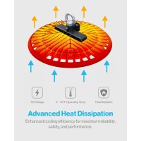 Sunco Ufo Led High Bay Light Plug Play Lighting For Warehouse 5000K Daylight 150W Power Cord Included 19500 Lm 120Vac I