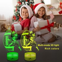 Yooei Football Night Light For Kids Led 3D Night Lights Room Decor Bedside Lamp With Remote Smart Touch 16 Colors 7 Colors