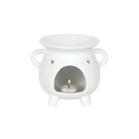 Material Ceramic Design Cauldron Triple Moon Suitable for Diluted Fragrance Oil Wax Melts Please Note Fragrance Oil And Melts Are Not Included Tealight Not Included Packaging Boxed Polyfoam