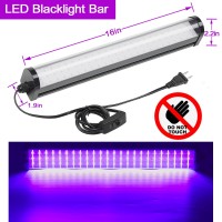 Upgrade 25W Led Black Light Bar 72 Uv Big Led Chip 395405 Nm Black Lights For Glow Party Blacklight Bar For Fluorescent Po