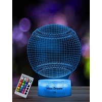 Nice Dream Baseball Night Light For Kids, 3D Illusion Night Lamp, 16 Colors Changing With Remote Control, Room Decor, Gifts For Children Boys Girls