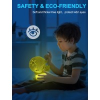 Nice Dream Football Helmet Night Light For Kids, 3D Illusion Night Lamp, 16 Colors Changing With Remote Control, Room Decor, Gifts For Children Boys Girls