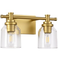 Solfart Golden 2 Lights Vanity Light Fixture For Bathroom Lighting Fixtures Over Mirror Vintage Wall Light