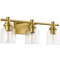 Solfart Gold Bathroom Light Fixtures 3 Light Bathroom Vanity Light Wall Light Fixtures Over Mirror Vintage