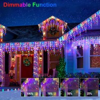 Icicle Lights Outdoor 40 Ft 432 Led Icicle Christmas Lights With 81 Drops 8 Modes Icicle String Lights With Remote Timer W