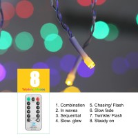 Icicle Lights Outdoor 40 Ft 432 Led Icicle Christmas Lights With 81 Drops 8 Modes Icicle String Lights With Remote Timer W