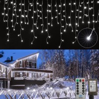 Icicle Lights Outdoor 40 Ft 432 Led Icicle Christmas Lights With 81 Drops 8 Modes Icicle String Lights With Remote Timer W