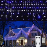 Icicle Lights Outdoor 40 Ft 432 Led Icicle Christmas Lights With 81 Drops 8 Modes Icicle String Lights With Remote Timer W