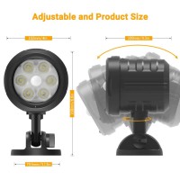 Asofty Motion Sensor Outdoor Light Battery Operated 6 Led 1000 Lumen Wireless Spotlights With Remote Control Ip65 Waterproof 6