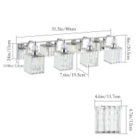 Ralbay Modern Crystal Vanity Light For Bathroom 4 Light 315Chrome Bathroom Wall Light Fixtures Over Mirror Bathroom Wall Ligh