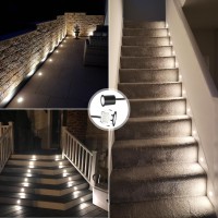 Rnehon 10 Pack Recessed Led Deck Light Kit,12V Low Voltage In Ground Outdoor Led Landscape Lighting Ip67 Waterproof,Natural White Deck Lighting For Garden,Yard Steps,Stair,Patio,Kitchen Decoration