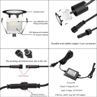 Rnehon 10 Pack Recessed Led Deck Light Kit,12V Low Voltage In Ground Outdoor Led Landscape Lighting Ip67 Waterproof,Natural White Deck Lighting For Garden,Yard Steps,Stair,Patio,Kitchen Decoration