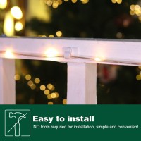 Brightown White Light Clips - Strongly Sticky With 25-Clips, 30-Stickers Christmas Light Clips, Uv-Resistant Material, Decorate Damage-Free Cable Clips For Indoor Outdoor String Lights