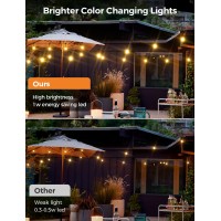 Xmcosy Outdoor String Lights 96Ft Smart Patio Lights Rgbw 30 Led Bulbs App Wifi Control Works With Alexa Ip65 Waterproof