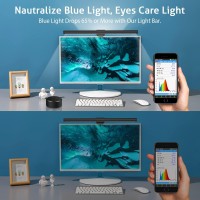 Oowolf Monitor Light Bar With Remote Screen Light Bar,Cri=95 Desk Lamp For Eye-Caring,No Glare,Dual Light,Filter Blue-Light,3-Color Mode,Memory Dimming,E-Reading Task Lamp,Computer Light For Desk